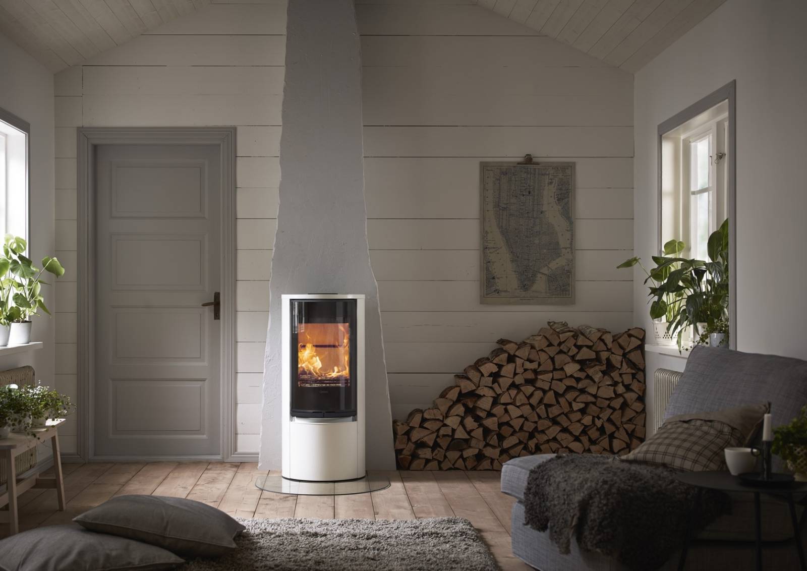 Poêle à bois Contura 510G blanc 