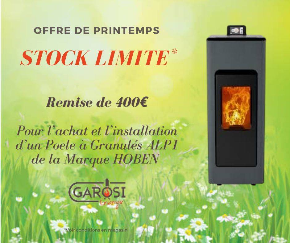 Offre de Printemps Poêle à granulés HOBEN ALP1