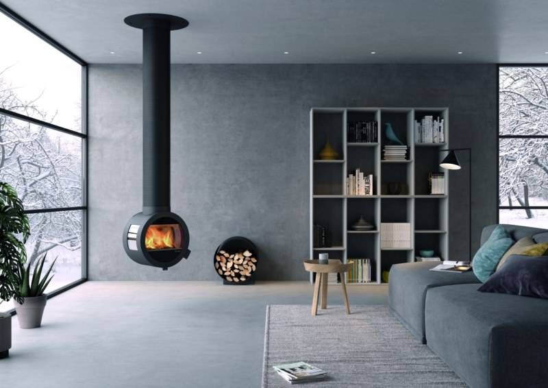poele à bois suspendu Norvegien
