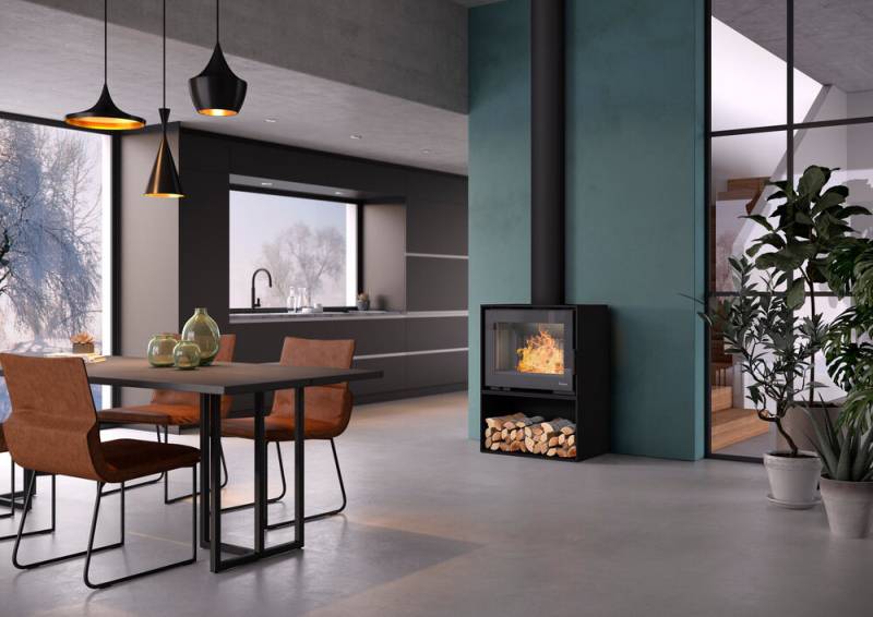 Poêle à bois modèle Sintra de chez Nordpeis