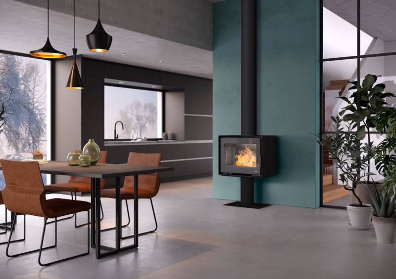 Poêle à bois modèle Sintra Pedestal de chez Nordpeis