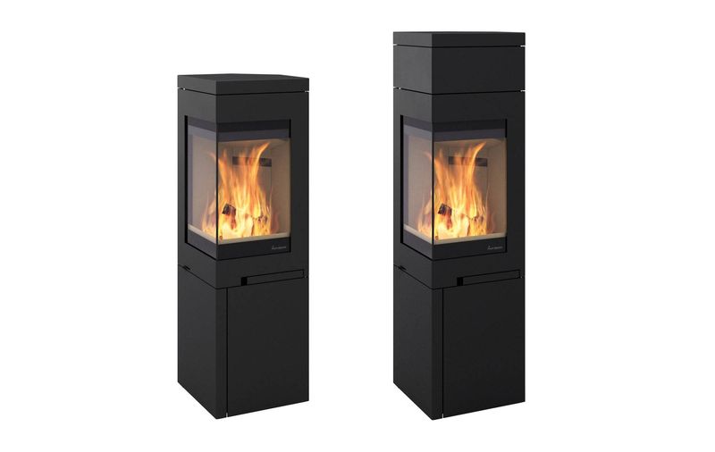 Poêle à bois Nordpeis, Quadro 2 Basic, module bas + haut